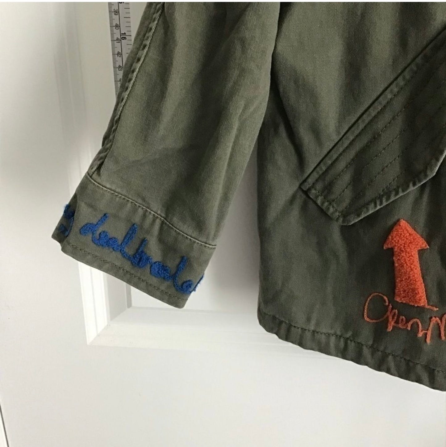 ZARA BASIC Z1975 DENIM XSMALL OLIVE PARKA JACKET