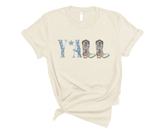 Y’ALL Tee with Boots T-Shirt