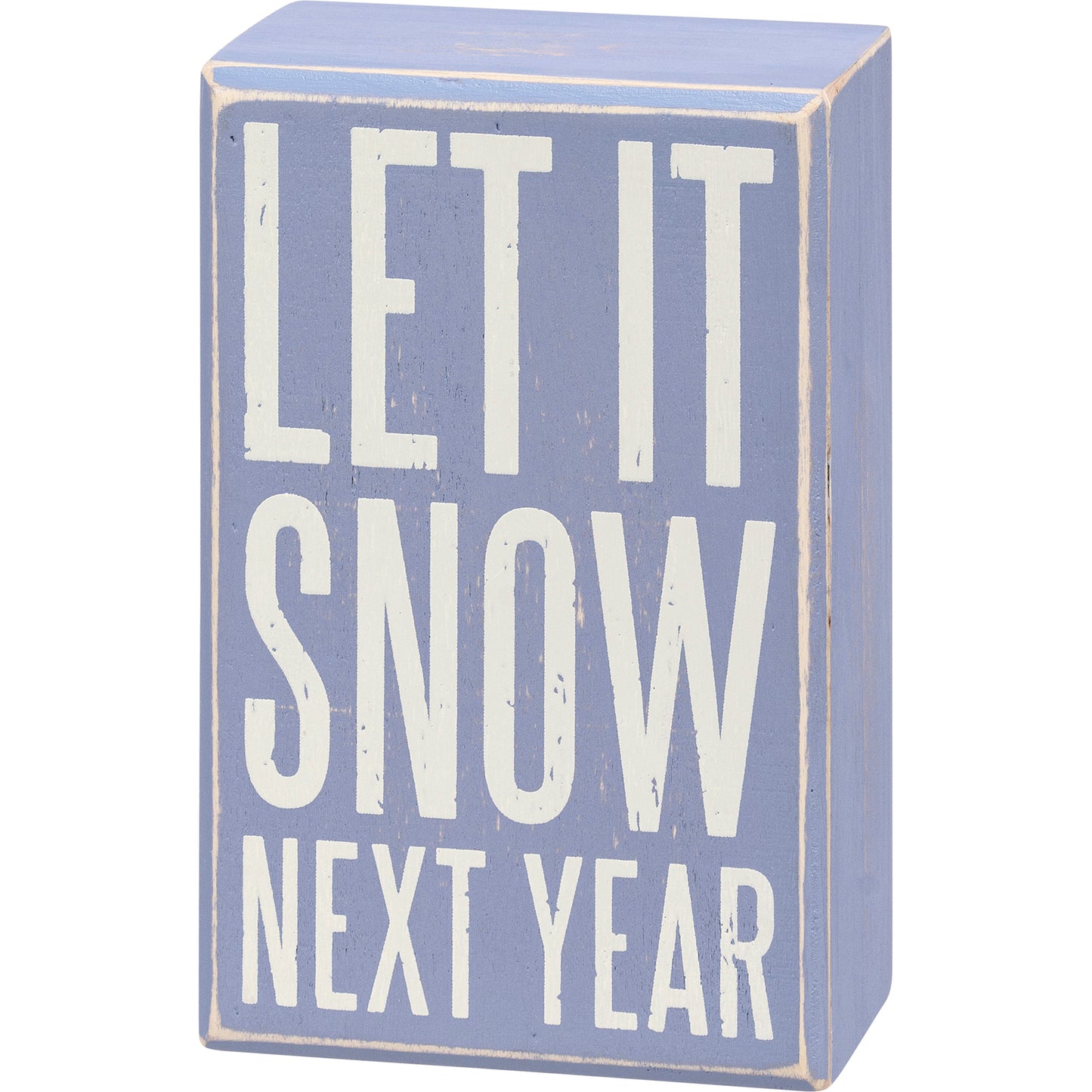 Let It Snow Next Year Box Sign And Sock Set